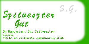 szilveszter gut business card